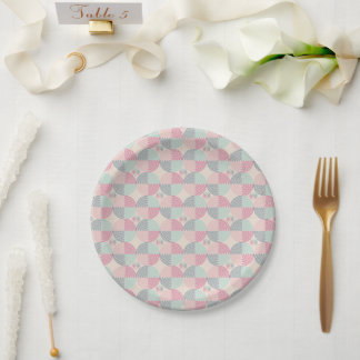 Retro Spiral Vibes Paper Plate