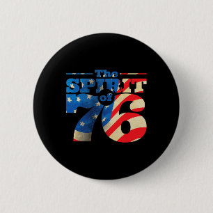 Retro Spirit Of 76 4th Of July Shirt 6 Cm Round Badge