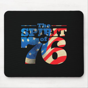 Retro Spirit Of 76 4th Of July Shirt  Mouse Pad