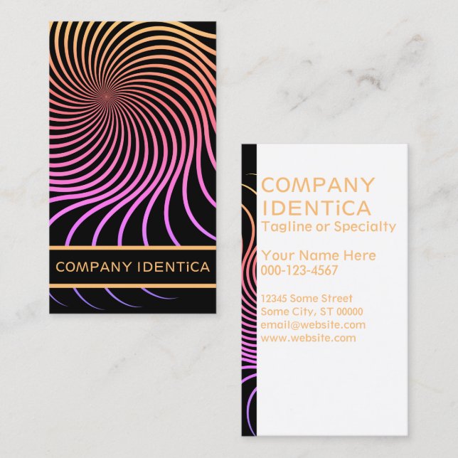 retro spirograph business card (Front/Back)