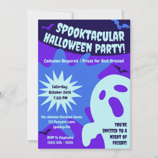 Retro Spooktacular Halloween Party Invitation