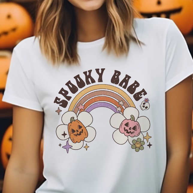 Retro Spooky Babe Halloween Tri-Blend Shirt (Creator Uploaded)