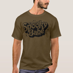 Retro Spooky Babe Kids Spooky Season Halloween Par T-Shirt