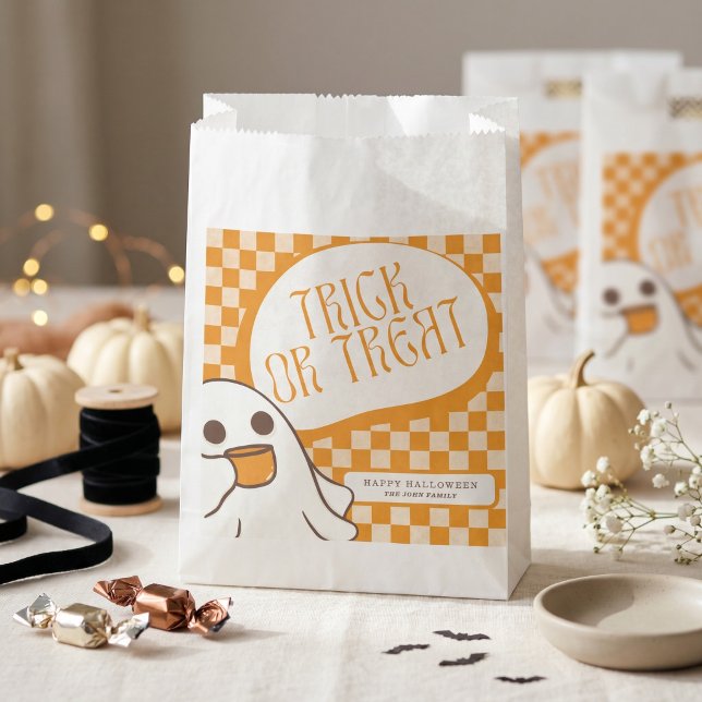 Retro Spooky Cute Ghost Halloween Favour Bags (Retro Spooky Cute Ghost Halloween Favor Bag
)