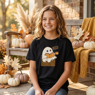 Retro Spooky Cute Ghost Halloween Youth T-Shirt