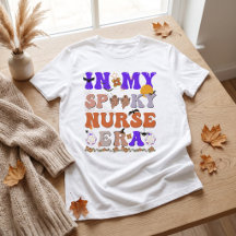 Retro Spooky Nurse Ghost Halloween "In My Spooky "