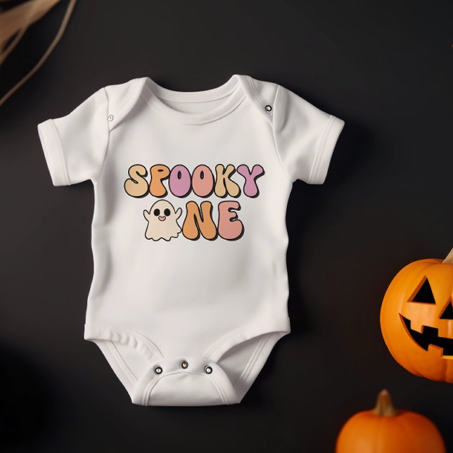 Retro Spooky One Birthday Baby Bodysuit (Creator Uploaded)