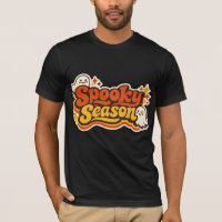 Retro Spooky Season Ghost Halloween Logo