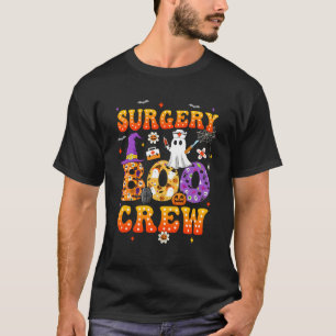 Retro Spooky Surgery Boo Crew Surgical Tech Nurse  T-Shirt