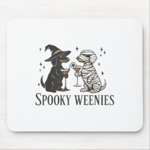 Retro Spooky Weenies Halloween Dachshund Spooky Se Mouse Pad