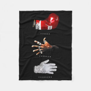 Retro Sport Lover Basic Boxing Vintage Hand Glove  Fleece Blanket