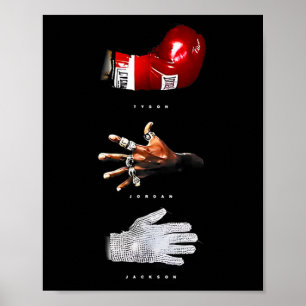 Retro Sport Lover Basic Boxing Vintage Hand Glove Poster