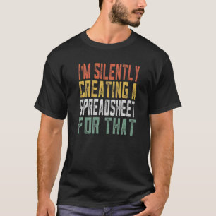 Retro  Spreadsheet  For Actuary Statistician T-Shirt