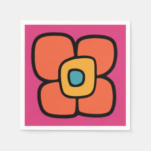 Retro Spring Blossom Napkin