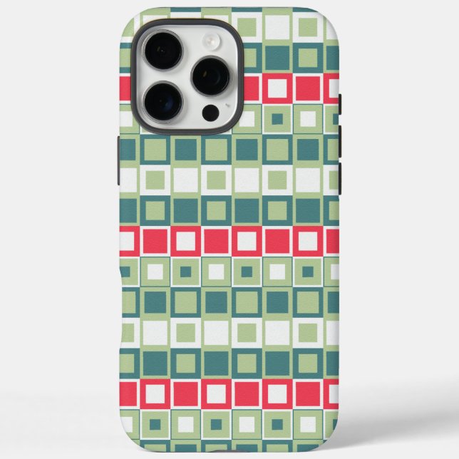 Retro Square Block Pattern Case-Mate iPhone Case (Back)