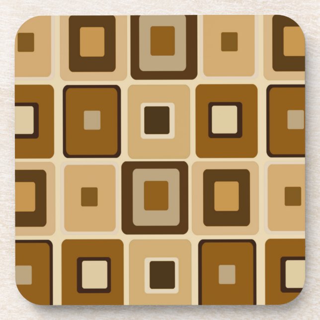 Retro Square Coasters (Front)