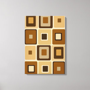 Retro Square on Canvas Print