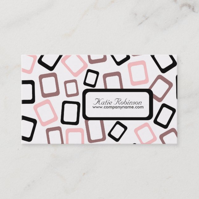 Retro Squares Business Cards (Front)