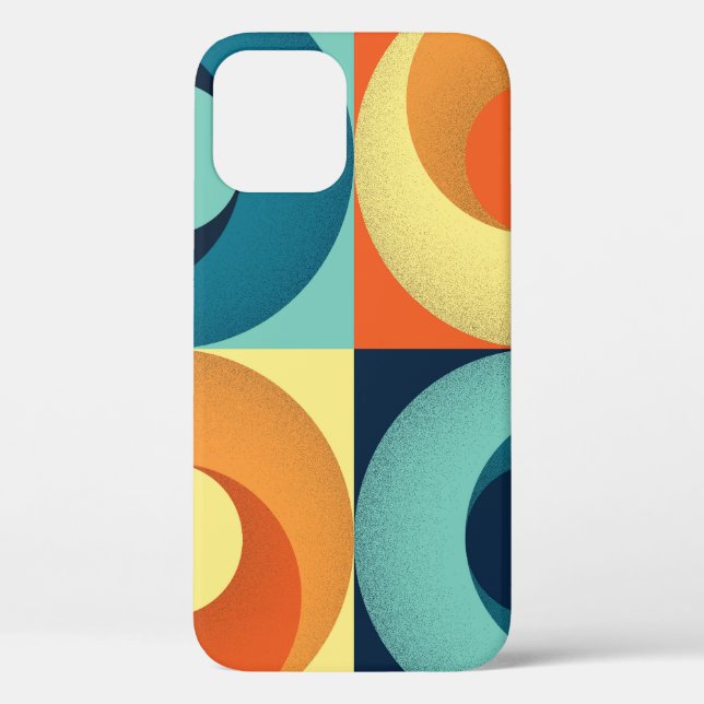 Retro Squares & Circles: 1960s Pattern Case-Mate iPhone Case (Back)