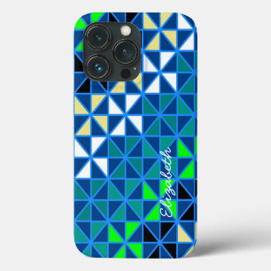 Retro Squares Modern Geometric Pattern iPhone 13 Pro Case