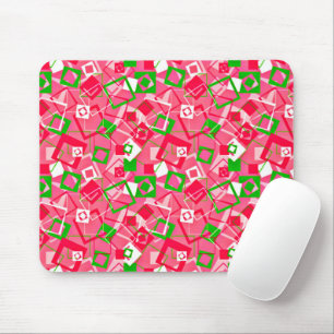 Retro Squares Pattern Mouse Pad