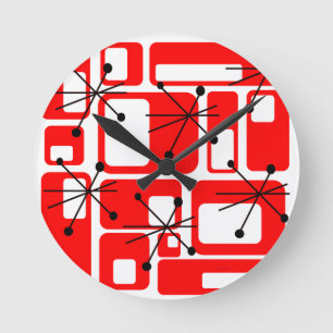 Retro Squares Round Clock