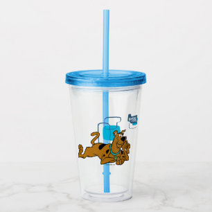 Retro Squares Scooby-Doo Lying Down Acrylic Tumbler