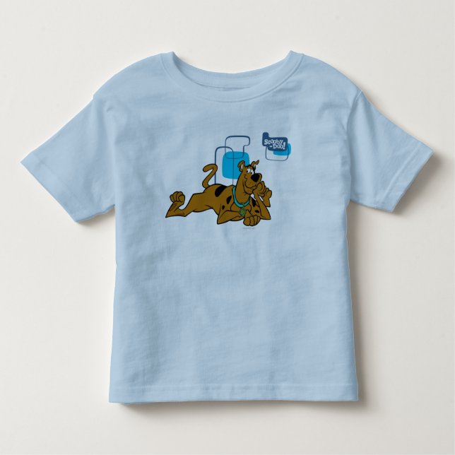 Retro Squares Scooby-Doo Lying Down Toddler T-Shirt (Front)