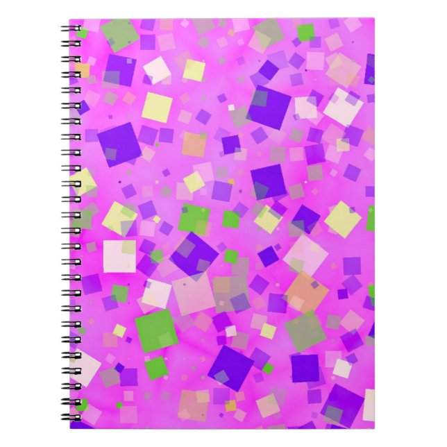 Retro squares! spiral notebook (Front)