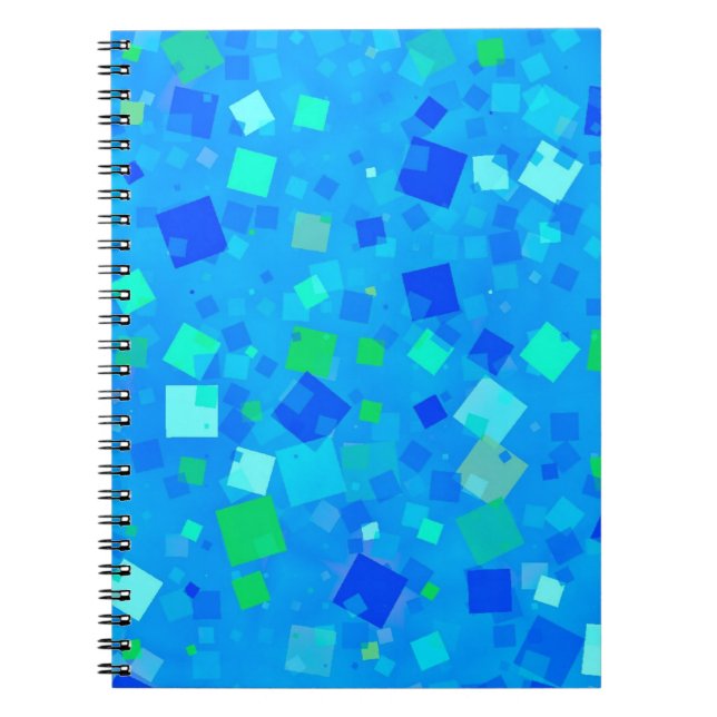 Retro squares! spiral notebook (Front)