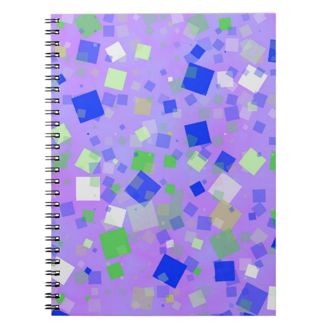 Retro squares! spiral notebook (Front)
