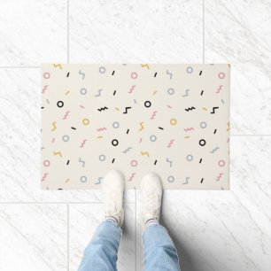 Retro Squiggle Pattern Doormat