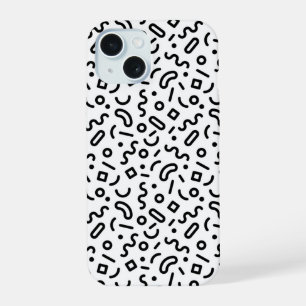 Retro Squiggle Pattern iPhone 15 Case