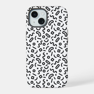 Retro Squiggle Pattern iPhone 15 Case