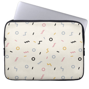 Retro Squiggle Pattern Laptop Sleeve