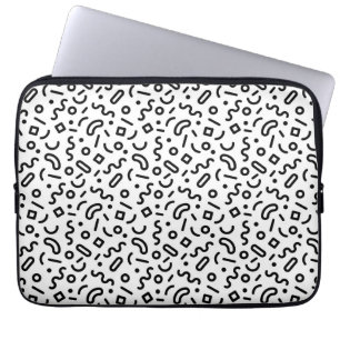 Retro Squiggle Pattern Laptop Sleeve