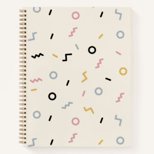 Retro Squiggle Pattern Notebook