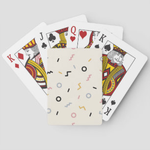 Retro Squiggle Pattern Playing Cards