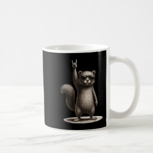 Retro Squirrel Rock Music Funny Gift Men Women Boy Coffee Mug