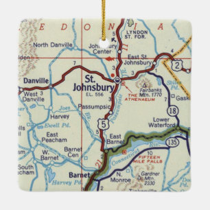 Retro St. Johnsbury Vermont Ceramic Ornament