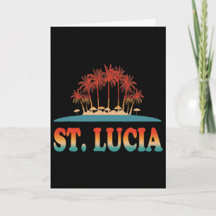Retro St Lucia Shirt Saint Lucia Shirt Caribbean S Card