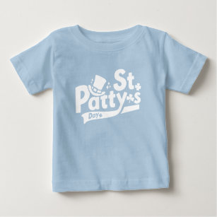 Retro St Paddy’s Day Funny St. Patrick's Day White Baby T-Shirt