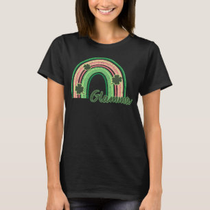 Retro St Patrick s day Glamma  Rainbow Shamrock Pa T-Shirt