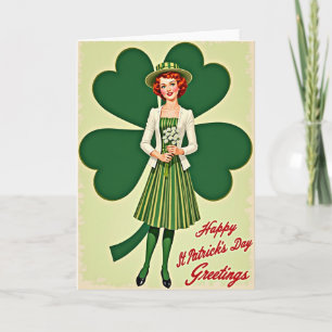 Retro St Patricks Day Card