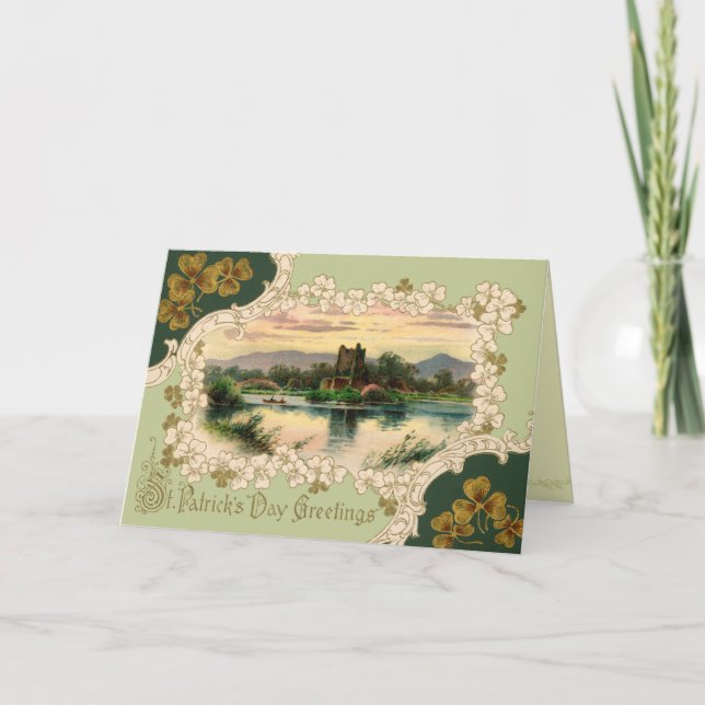 Retro St. Patrick's Day Greeting Card (Front)