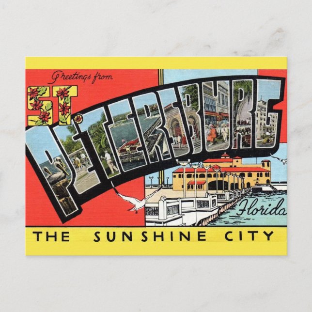 Retro St Petersburg Florida  Postcard (Front)
