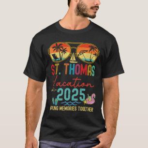 Retro St. Thomas Vacation 2025 Memories Matching G T-Shirt