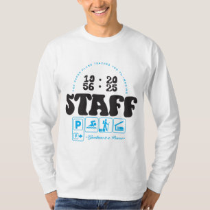 Retro STAFF Graphic with Paper Plane Quote T-Shirt