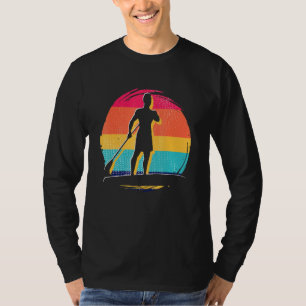 Retro Stand Up Paddler Paddleboarding Outdoor Padd T-Shirt