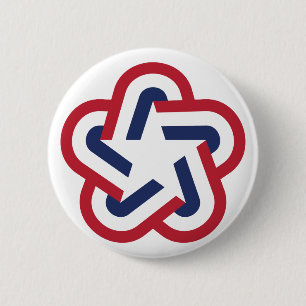 Retro Star 6 Cm Round Badge